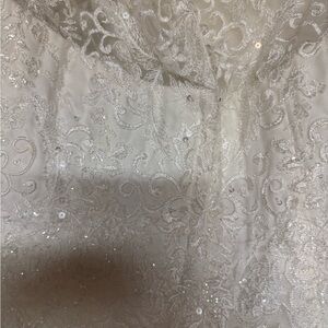 Oleg Cassini Ivory Beaded Lace Wedding Dress